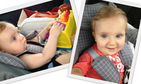 Lorenzo, filho da Mariana, viajando de carro aos 8 meses!